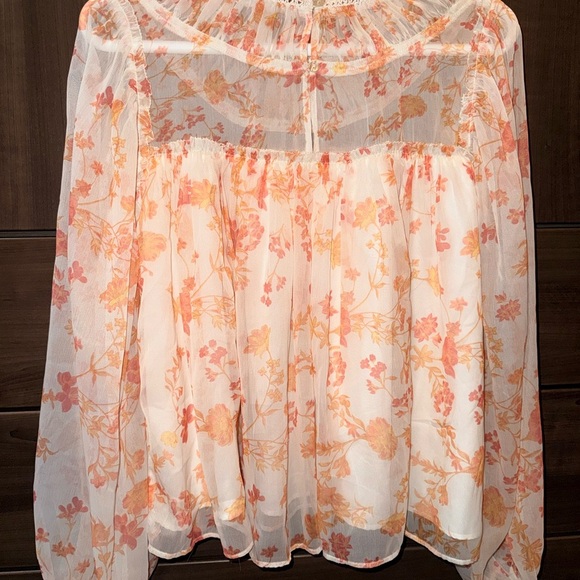 Afternoon Tea Peach Bloom Top — High Neck Ruffle Romance - Picture 11 of 11